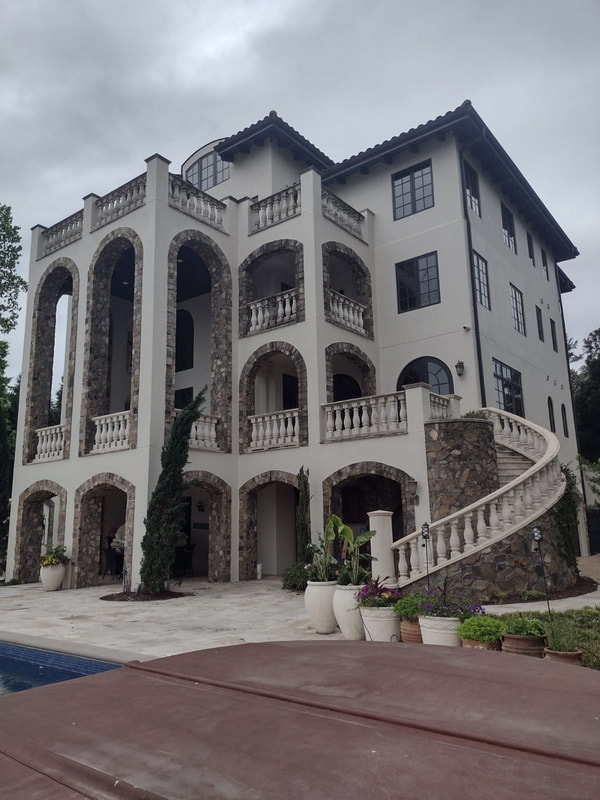 Mansion Stucco Removal Replacement Service near Raleigh NC